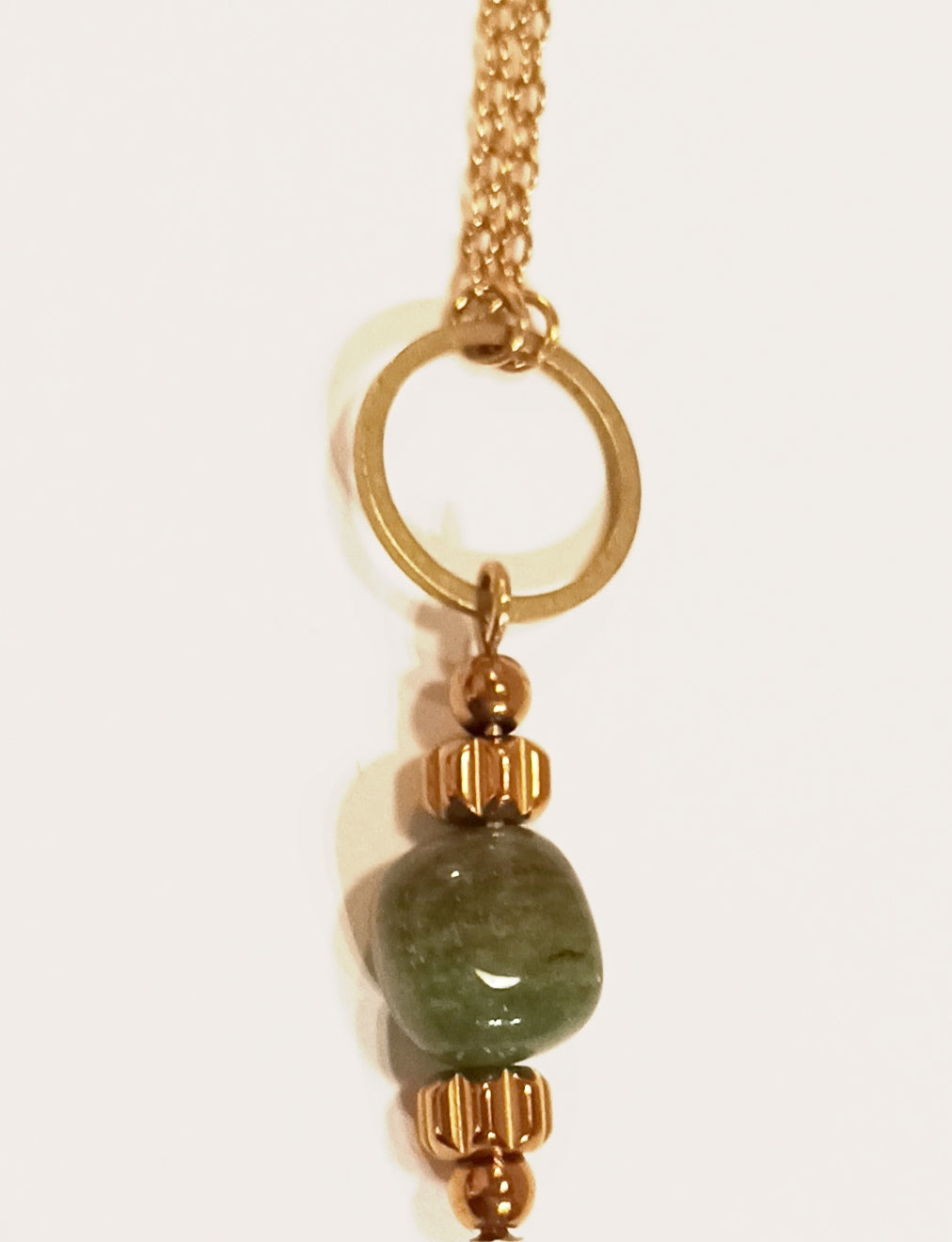 Collier en acier et pierre "Mana"