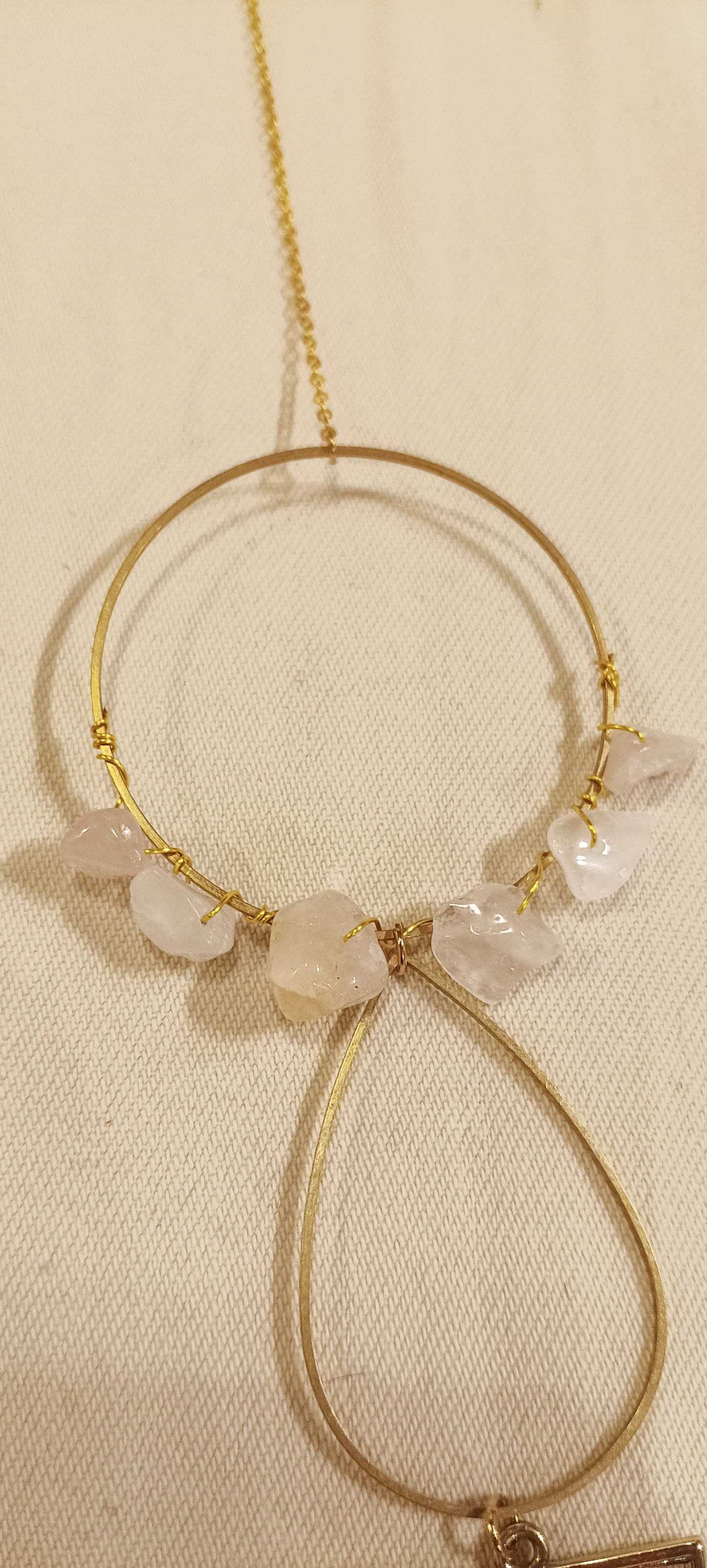Bijou de mur en quartz rose