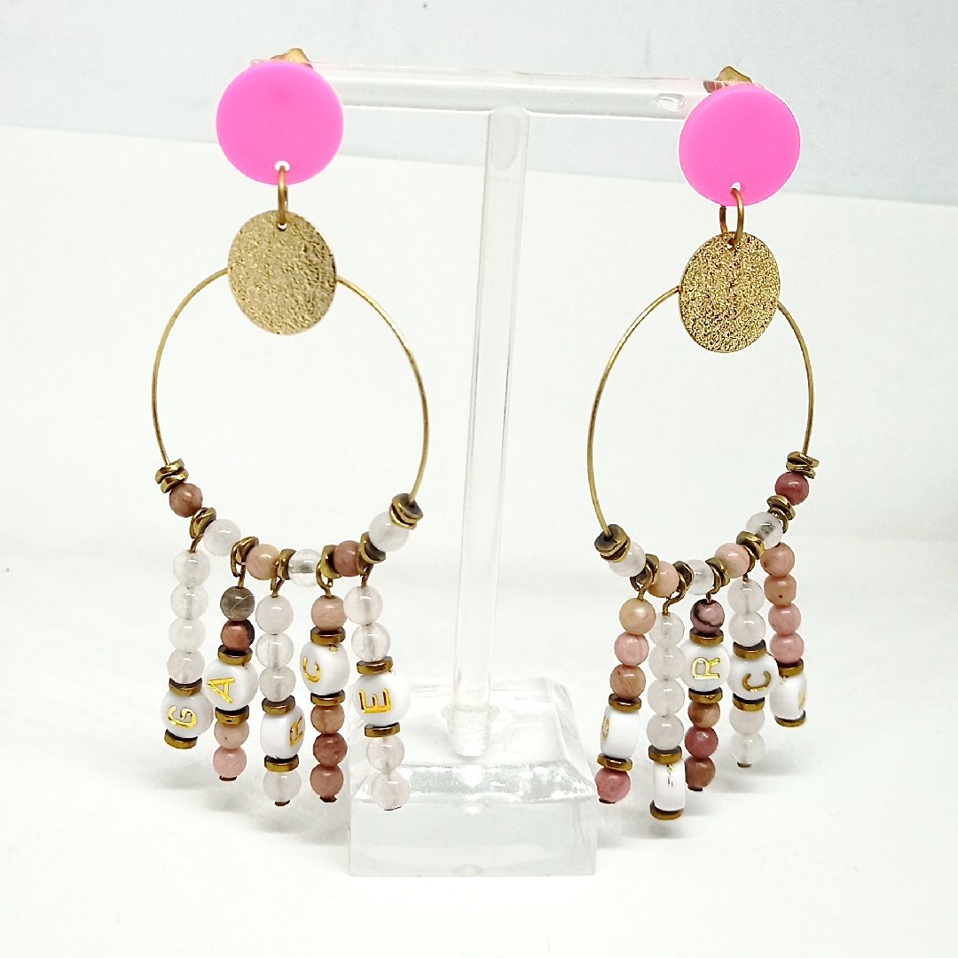 Boucles d'oreilles à message "garce"