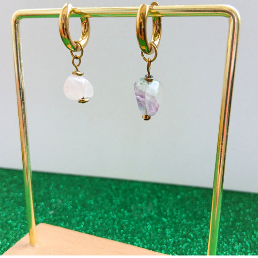 Créoles avec pendentifs interchangeables