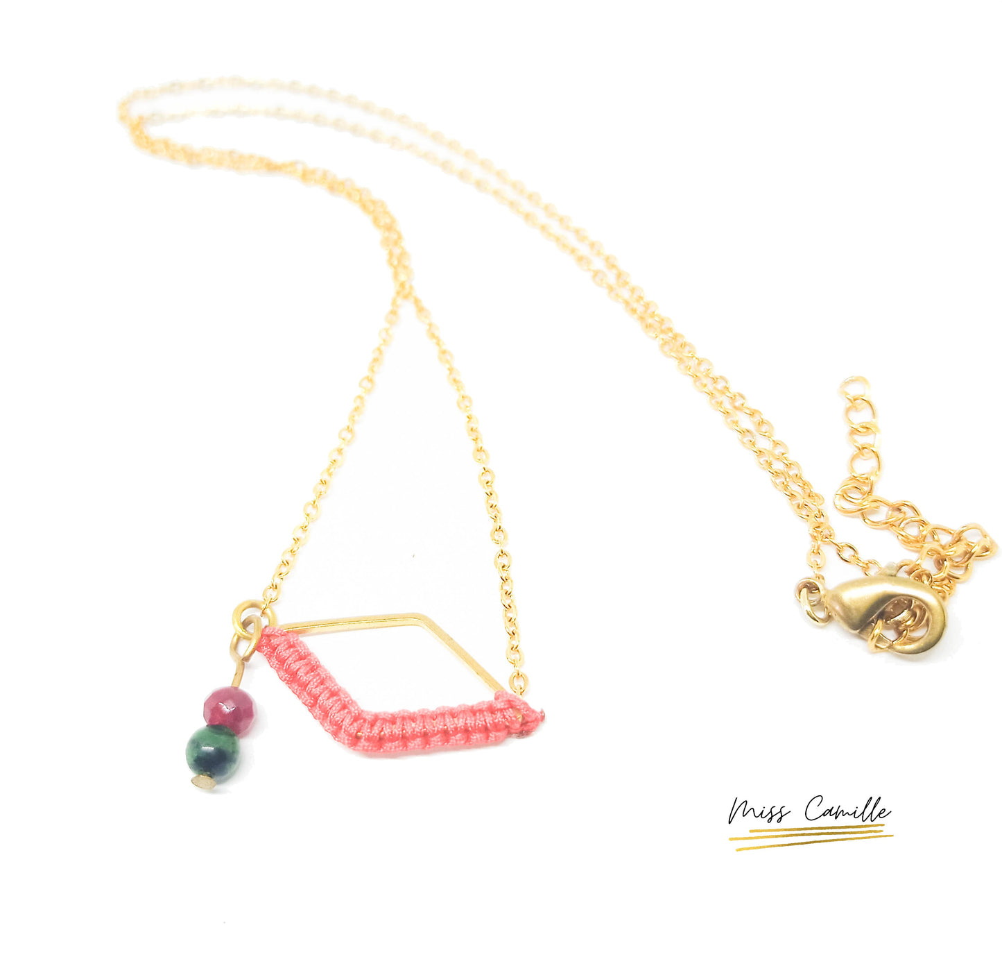 Collier court losange "Asma" de Miss Camille