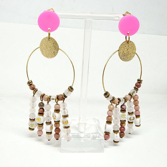 Boucles d'oreilles à message "garce"